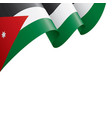 Jordan flag on a white Royalty Free Vector Image