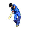 Abstract batsman playing cricket Royalty Free Vector Image