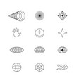 abstract geometric shapes elements brutalism vector image vector image