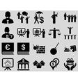 bank service and people occupation icon set vector image