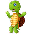 Cartoon turtle holding blank sign Royalty Free Vector Image