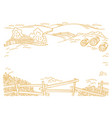 farm place for your text hay fodder vector image vector image