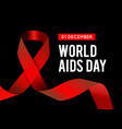 world aids day with red vector image