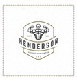 fitness gym badge or emblem vector image