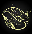 hookah in hand and smoke vector image