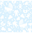seamless blue baby background vector image