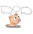 a pig with empty callouts vector image