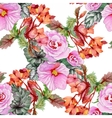 beautiful watercolor summer garden blooming vector image