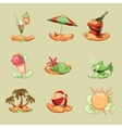 summer icon pack vector image vector image