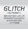 glitch font vector image vector image