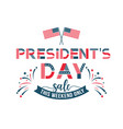 happy presidents day label united states federal vector image vector image