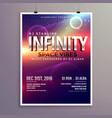space universe style music flyer template vector image