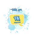 1k followers thank you template vector image