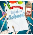 back to school sale background eps 10 vector image