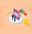isometric 5g networks concept with team people vector image