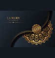luxury mandala background with golden arabesque vector image vector image