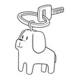 dog keychain vector image