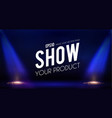 empty scene with stage curtain and spotlights vector image vector image