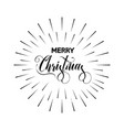 merry christmas text design card template vector image vector image