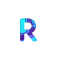 realistic paper cut letter r vector image