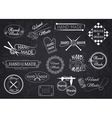 set hand made labels badges and logos vector image