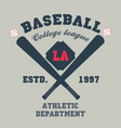 t-shirt graphic design baseball typography emblem vector image vector image