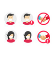 people with face mask medical icon or man vector image