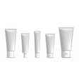 blank plastic tube for cosmetics with cap vector image vector image