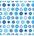 blue star of david symbols collection vector image