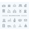building icons set government vector image vector image