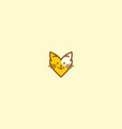 cute cat love logo icon vector image