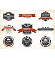 premium quality and guarantee labels with retro vector image