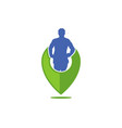 run logo or icon vector image