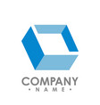 creative abstract diamond square logo design vector image vector image