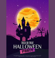 halloween party invitation poster happy vector image