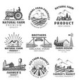 set of farm market labels vector image