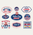 sets labor day badge and labels design vector image