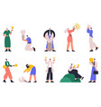 business people having good ideas and no idea vector image vector image
