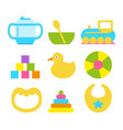 children s drinker bowl with spoon toy train vector image vector image