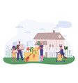family moving into new house parents vector image vector image