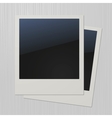 two blank retro polaroid photo frames vector image vector image