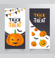 collection template flyer with 3d paper pumpkins vector image vector image