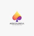 logo ace gradient colorful style vector image