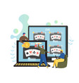 online poker flat style design vector image