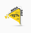 template yellow and black tag on leg vector image