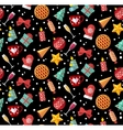 winter christmas seamless pattern flat designed vector image vector image