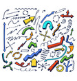 arrows hand drawn elements vector image
