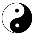 black and white yin yang isolated vector image