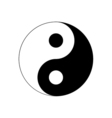yin yang icon religion symbol vector image