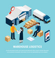 logistics isometric concept vector image